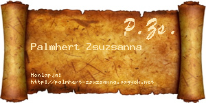 Palmhert Zsuzsanna névjegykártya